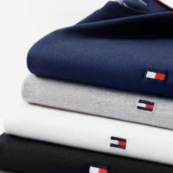 TOMMY HILFIGER 男士T恤短袖 品牌标志圆领休闲 春夏款 09T3