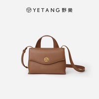 野棠 YEYANG飞鸟信封包头层牛皮复古邮差女包单肩斜跨手提小方包