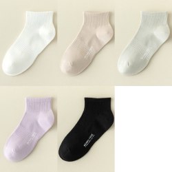 本度 100全棉短袜子女春秋款纯棉防臭运动中短筒袜秋冬季低筒透气无骨