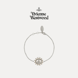 Vivienne Westwood 西太后AMAYA女式银色土星仿珍珠太阳花吊坠手链