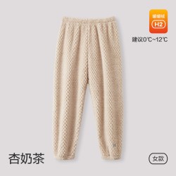 红豆居家 珊瑚绒睡裤情侣加绒加厚女家居暖暖裤可外穿单条裤男秋冬