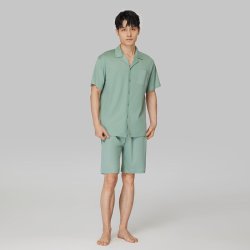 海澜之家 睡衣女新款男夏季睡衣家居服套装