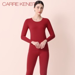 Carre Kenbt CarreKenbt红色本命年保暖内衣女莫代尔棉秋衣秋裤打底保暖衣女冬