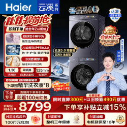 海尔 云溪5.0高奢版D5洗烘套装10kg直驱精华洗双擎热泵