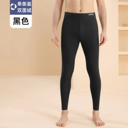 雅鹿 男士秋裤保暖裤无痕打底裤加绒德薄款线裤男款冬季棉毛裤衬裤