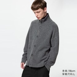 优衣库 souffle yarn舒芙蕾针织开衫/长袖优衣库男装/毛衣毛衫外套487942