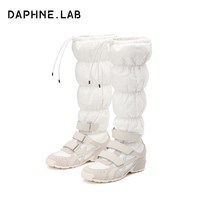 DAPHNE LAB DAPHNELAB方糖长筒束口雪地靴2026秋冬毛毛鞋防滑加绒雪地鞋雪靴