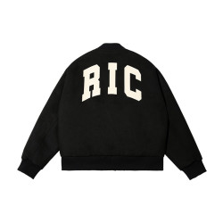 RickyisClown RIC撕裂笑脸棒球服外套情侣美式复古潮流春秋宽松百搭夹克上衣