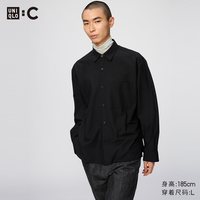 优衣库 易打理休闲衬衫/长袖优衣库男装女装合作款/衬衣空调衫486614