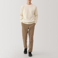 無印良品 MUJI 男式起毛丝光斜纹修身休闲裤