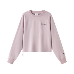 Champion 冠军卫衣女26秋季圆领上衣插肩袖连帽糖果色