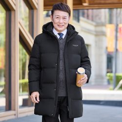 雅鹿 爸爸装羽绒服男中长款2026冬季新款加厚保暖中老年人冬装外套
