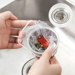 赫孜 厨房水槽过滤网洗碗池洗菜盆水池滤网下水道排水口垃圾残渣过滤网 100只*细网松紧口