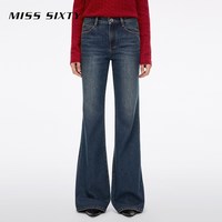 MISS SIXTY 26秋牛仔裤中腰猫须合身喇叭裤