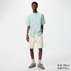 优衣库 水洗全棉舒适短裤优衣库男女装/休闲短裤481571 474129