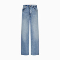 CK Jeans26秋冬新款女士复古潮流微弹做旧洗水高腰阔腿牛仔裤