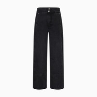 CK Jeans26秋冬新款女士美式复古潮流纯棉高腰显腿长阔腿牛仔裤