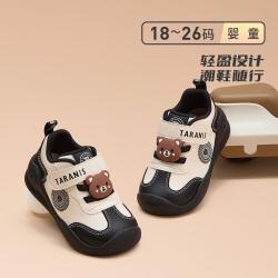 泰兰尼斯 秋季款童鞋男女童可爱宝宝包头防踢休闲运动鞋舒适软底机能学步鞋