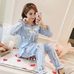 睡衣女春秋季长袖套装秋冬天薄款公主风2025年新款可爱家居服大码