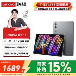联想 平板电脑小新ProGT 202611.1英寸办公学习游戏AI平板 3.2K超清高刷 骁龙8Gen3 8+256G