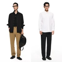 速写 [黑支线]速写男装春秋新款男士衬衫长袖衬衫棉质含苎麻简约休闲