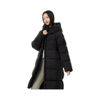 坦博尔 高充绒量连帽加厚过膝长款女士羽绒服