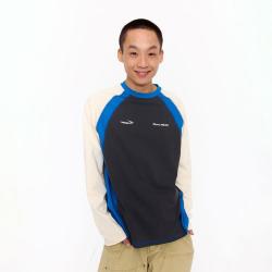 江南先生 JNXS轻户外撞色插肩袖长袖t恤秋季运动休闲圆领打底衫男女