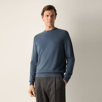 杰尼亚 Oasi Cashmere 绿洲羊绒 圆领针织衫 浅蓝色 46