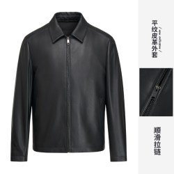 才子 真皮皮衣男士2026秋季新款轻商务休闲皮夹克外套