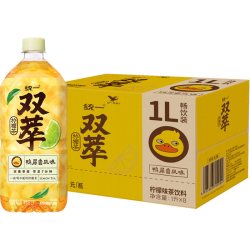 统一 双萃柠檬茶清爽解腻鸭屎香风味红茶1L*8瓶