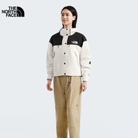 北面 硬壳女2025春夏新款高腰短款挡风防雨耐用耐磨8DGK 沙丘白 XL