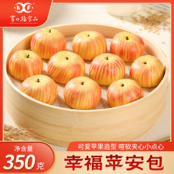 享口福 馒头花卷包子窝窝头早餐 幸福苹安包350g（10个）