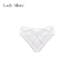 LADYALLURE Adele溺吻玫瑰蕾丝蝴蝶结系带女士内裤
