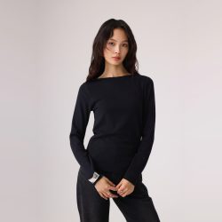 Levi's 26年秋季新款女士美式休闲侧排扣修身打底衫T恤