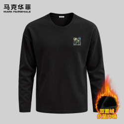 马克华菲 秋冬双面绒圆领长袖 保暖打底衫 多色可选