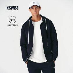 K·SWISS KSWISS盖世威外套男 26秋季新款 舒适百搭连帽针织上衣1014269