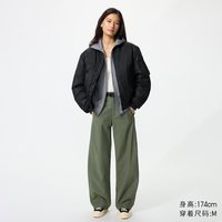 针织廓形长裤/加长款/优衣库女装男装休闲裤弯刀裤484159 488852