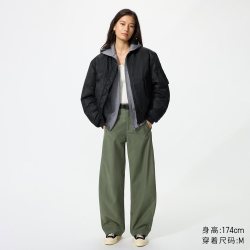 针织廓形长裤/加长款/优衣库女装男装休闲裤弯刀裤484159 488852