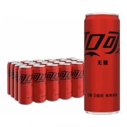 可口可乐 无糖汽水330ml*24罐