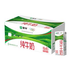 蒙牛 营养纯牛奶200ml*24包