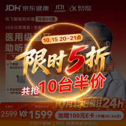 科大讯飞 耳背式数字助听器老年人耳聋耳背专用重度隐形年轻人气传导 鸿语03