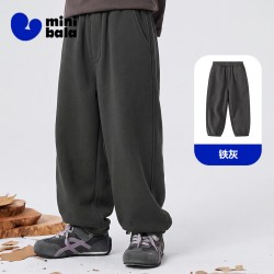 迷你巴拉 [专利发热抑菌]迷你巴拉巴拉男女童儿童裤子26冬新品保暖加绒长裤