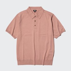 优衣库 可机洗针织polo衫/短袖优衣库男装女装481725