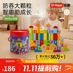 Hape E8402 益智积木 桶装 80颗粒