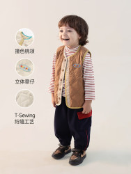 巴厘小猪 儿童夹棉马甲