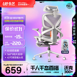 永艺 沃克300+人体工学椅 云白