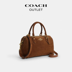 COACH 女包ROWAN SATCHEL手袋单肩斜挎包 IM/暖棕色