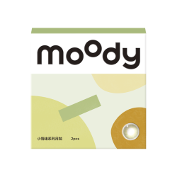 moody 小情绪系列彩色隐形眼镜 惬意绿 2片装