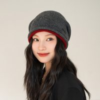 疯帽子与爱丽丝 疯帽子 纯羊毛韩版冷帽 毛线帽子女秋冬保暖包头堆堆帽逛街针织帽