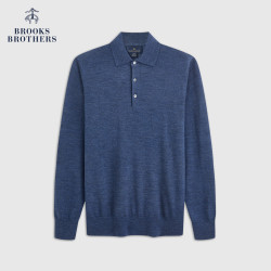 Brooks Brothers [100%羊毛]Brooks Brothers/布克兄弟男士26冬新款翻领长袖针织衫
